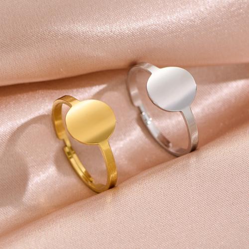 Stainless Steel Finger Ring, 304 Stainless Steel, Vacuum Ion Plating, Adjustable & fashion jewelry & for woman, more colors for choice, ring inner diameter:17-20mm, Sold By PC