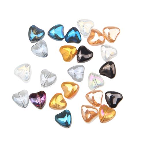 Abalorios de Cristal, Vidrio, Corazón, Bricolaje, más colores para la opción, 8mm, 10PCs/Bolsa, Vendido por Bolsa