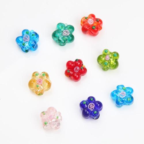 Lampwork Beads, Flower, DIY, more colors for choice, 15mm, Sold By PC