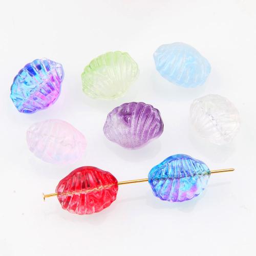 Fashion Glass Beads, Shell, DIY & faceted, more colors for choice, 13x16mm, 20PCs/Bag, Sold By Bag