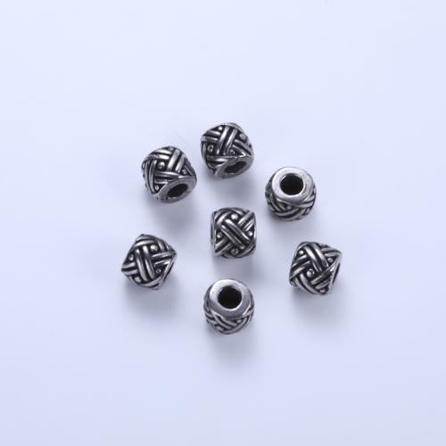 Edelstahl-Beads, 304 Edelstahl, Zylinder, plattiert, DIY, verkauft von PC