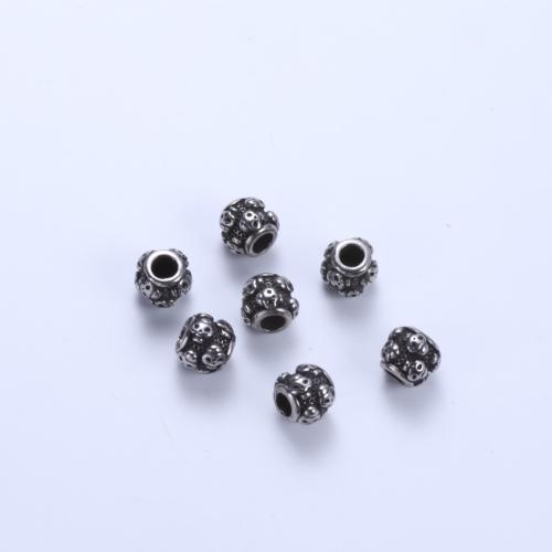 Perlas de acero inoxidable, acero inoxidable 304, Calavera, chapado, Bricolaje, Vendido por UD