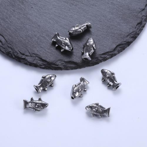 Stainless Steel Beads, 304 Stainless Steel, Fish, plated, DIY, Sold By PC