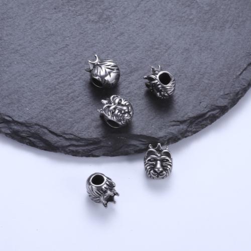 Stainless Steel Beads, 304 Stainless Steel, Lion, plated, DIY, Sold By PC