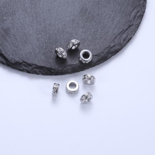 Edelstahl-Beads, 304 Edelstahl, rund, plattiert, DIY, verkauft von PC