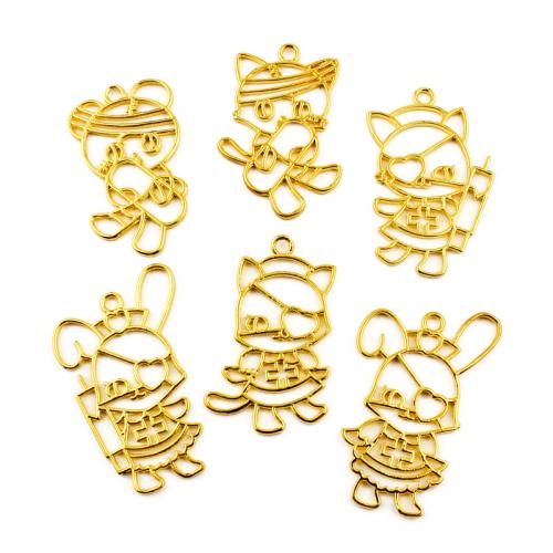 Tibetan Style Animal Pendants, gold color plated, DIY & different styles for choice, more colors for choice, 100PCs/Bag, Sold By Bag