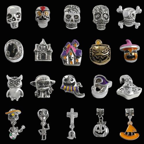 Fashion Halloween Pendant, Tibetan Style, plated, Halloween Design & DIY & different styles for choice, original color, 50PCs/Bag, Sold By Bag