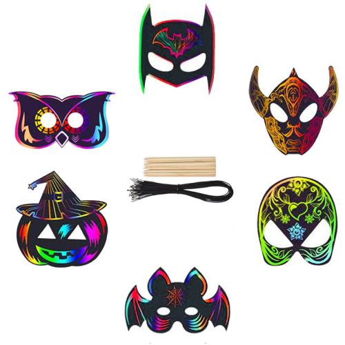 Paper Scratch Art Painting Paper, printing, Halloween Design & DIY & different styles for choice, 6PCs/Bag, Sold By Bag