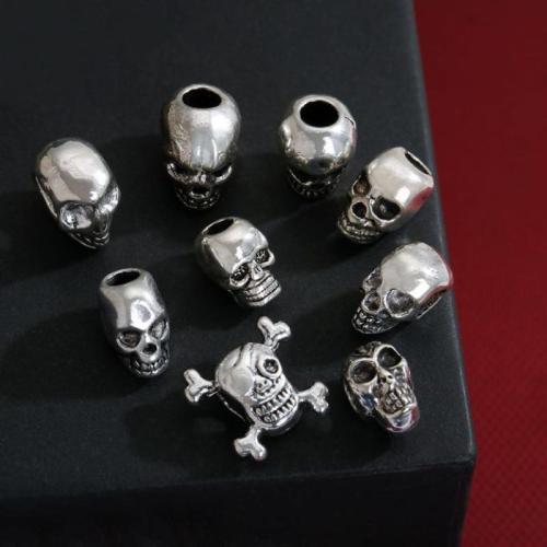 Halloween Jewelry Bead, Tibetan Style, Skull, plated, Halloween Design & DIY & different styles for choice, original color, 50PCs/Bag, Sold By Bag