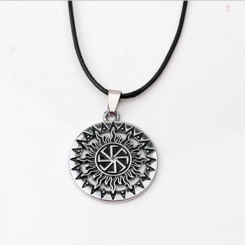 Tibetan Style Jewelry Necklace, with leather cord, plated, vintage & Unisex, more colors for choice, Length:Approx 21-50 cm, Sold By Bag