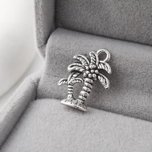 Zink-Aluminium-Anhänger, Zinklegierung, Palm Tree, antik silberfarben plattiert, DIY, 13x3x18mm, 900PCs/kg, verkauft von kg