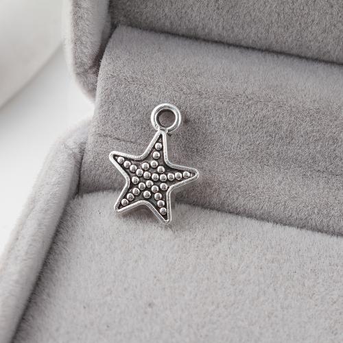 Tibetan Style Star Pendant, antique silver color plated, DIY, 12x3x15mm, 1150PCs/KG, Sold By KG