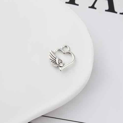 Tibetan Style Heart Pendants, antique silver color plated, DIY, 12x3x13mm, 1500PCs/KG, Sold By KG