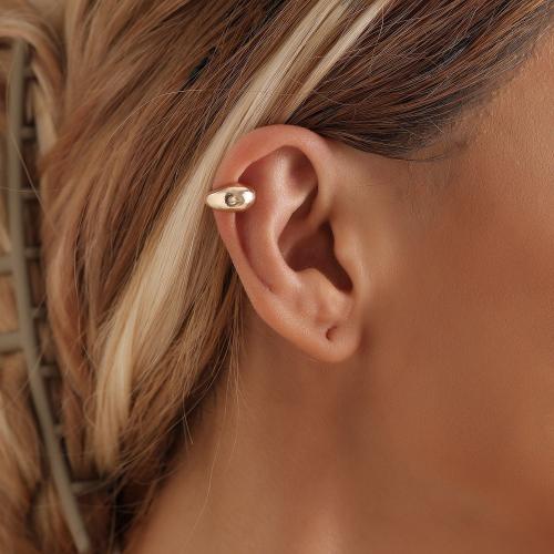 alliage de zinc manchette d'oreille, Lettre C, Placage de couleur d'or, le style de punk & pour femme, 14mm, Vendu par PC