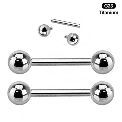 Titanium Alloy straight barbell, polished, Unisex & different size for choice & different styles for choice, Sold By PC