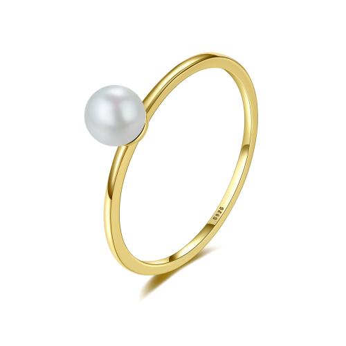 925 Sterling Silver Finger Rings, with Shell Pearl, fashion jewelry & different size for choice & for woman, Sold By PC