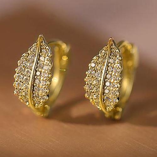 Cubic Zirconia Micro Pave Brass Earring, fashion jewelry & micro pave cubic zirconia & for woman, 7x16mm, Sold By Pair