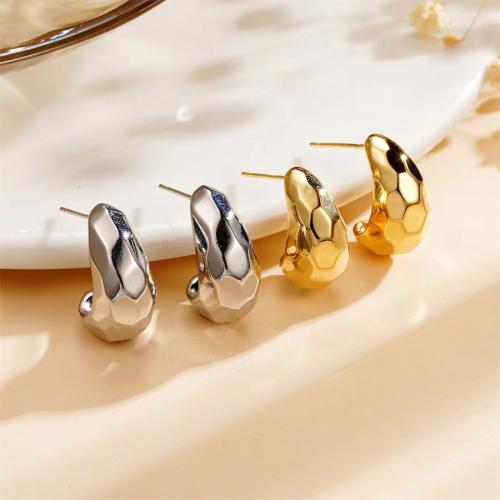 Stainless Steel Stud Earrings, 304 Stainless Steel, fashion jewelry & for woman, more colors for choice, 9x21mm, Sold By Pair