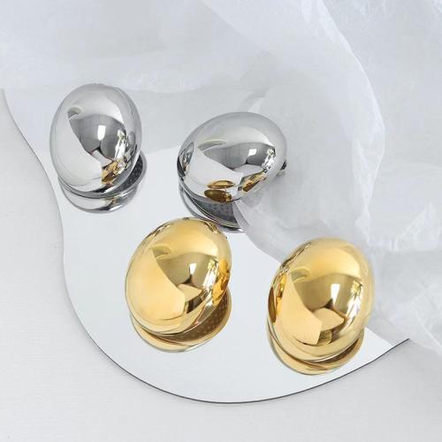 Stainless Steel Stud Earrings, 304 Stainless Steel, fashion jewelry & for woman, more colors for choice, 9x13mm, Sold By Pair