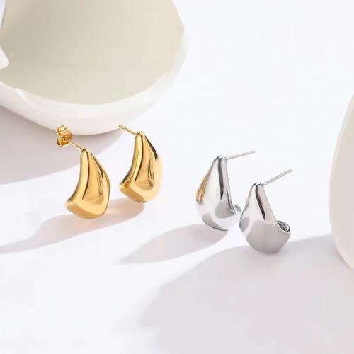 Stainless Steel Stud Earrings, 316 Stainless Steel, fashion jewelry & for woman, more colors for choice, 13.50x22mm, Sold By Pair