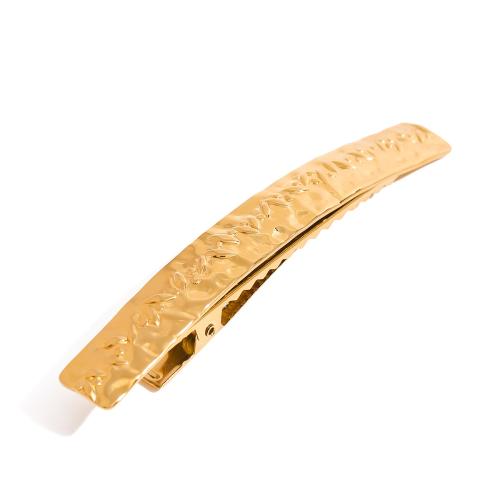 Alligator Hair Clip, 304 Stainless Steel, fashion jewelry & for woman, golden, 88.40x11.80mm, Sold By PC