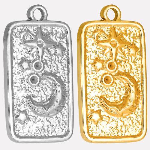 Stainless Steel Pendants, 304 Stainless Steel, Vacuum Ion Plating, DIY, more colors for choice, 13x25mm, Sold By PC