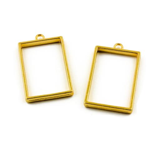 Tibetan Style Pendants, Rectangle, gold color plated, DIY, 23x37mm, 100PCs/Bag, Sold By Bag