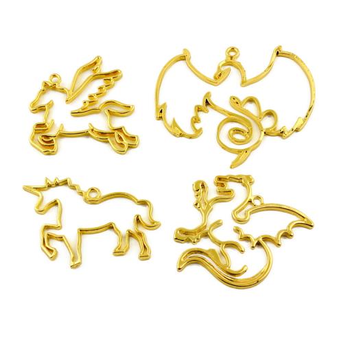 Pendentifs animaux en alliage de zinc, Placage de couleur d'or, DIY & styles différents pour le choix, plus de couleurs à choisir, 100PC/sac, Vendu par sac