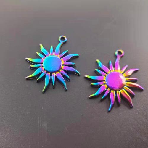 Tibetan Style Pendants, Sun, plated, DIY, 32x36mm, Sold By PC