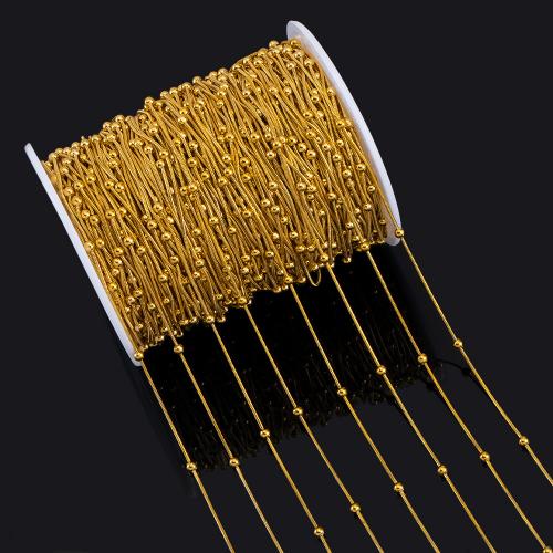 Stainless Steel Jewelry Chain, 304 Stainless Steel, gold color plated, DIY, 1m/Bag, Sold By Bag