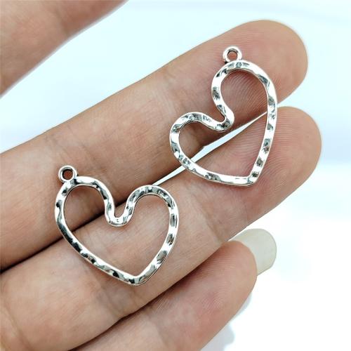 Tibetan Style Heart Pendants, antique silver color plated, DIY, 22x2.80mm, 100PCs/Bag, Sold By Bag