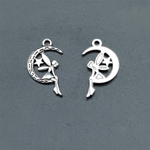 Tibetan Style Pendants, Angel, antique silver color plated, DIY, 15x25mm, 100PCs/Bag, Sold By Bag