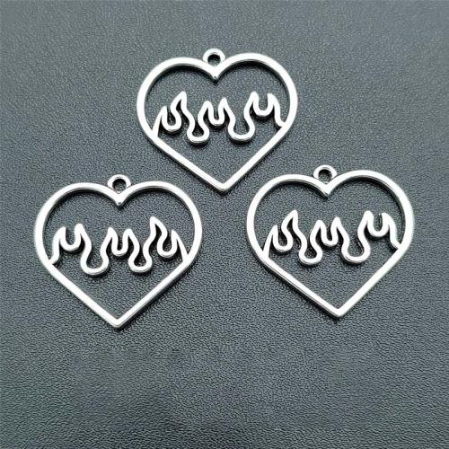 Tibetan Style Heart Pendants, antique silver color plated, DIY, 30x28mm, 100PCs/Bag, Sold By Bag