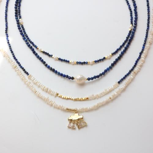 Collier bijoux de pierre gemme, avec perle d'eau douce cultivée, bijoux de mode & modèles différents pour le choix, plus de couleurs à choisir, Vendu par PC