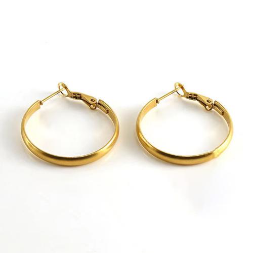 Stainless Steel Hoop Earring, 304 Stainless Steel, plated, fashion jewelry & different size for choice & for woman, more colors for choice, Sold By Pair