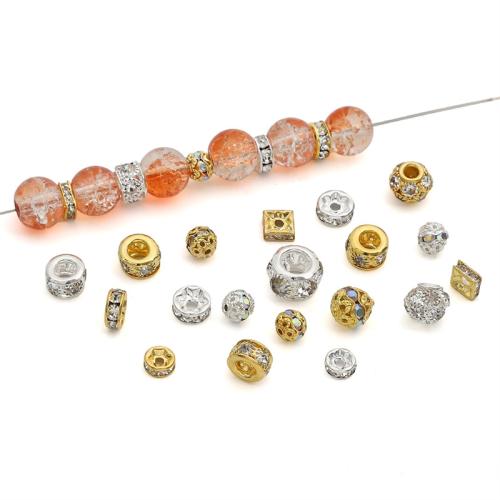 Tibetan Style Spacer Beads, plated, DIY & different size for choice & different styles for choice & with rhinestone, more colors for choice, Sold By Bag