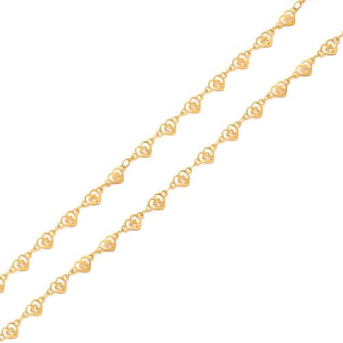 Brass Necklace Chain, plated, DIY, gold, Length:Approx 1 m, Sold By m