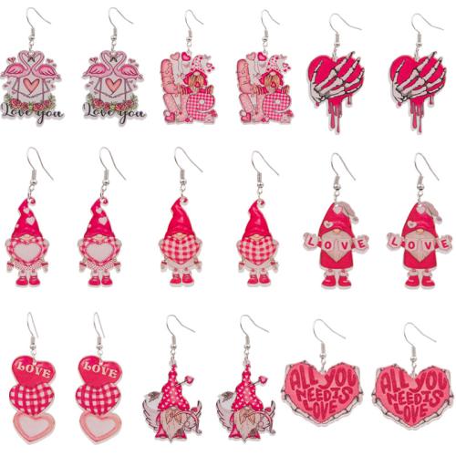 Acrylic Jewelry Earring, plated, different styles for choice & for woman, more colors for choice, Sold By Pair