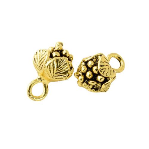 Tibetan Style fruits forme pendentifs, alliage de zinc, Placage, DIY, doré, 12x8mm, Trou:Environ 2.5mm, Vendu par PC