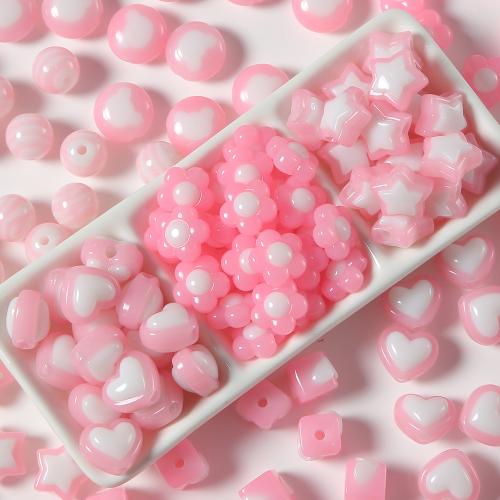 Acrylic Jewelry Beads, epoxy gel, DIY & different styles for choice, pink, Sold By PC