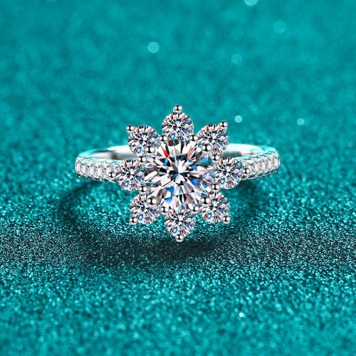 925 Sterling Silver Finger Ring, Flower, different materials for choice & different size for choice & for woman, US Ring Size:4-10, Sold By PC