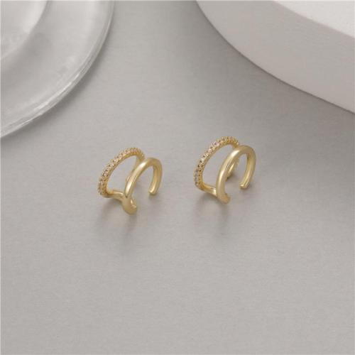 Cubic Zirconia Micro Pave Brass Earring, fashion jewelry & different styles for choice & micro pave cubic zirconia & for woman, Sold By PC