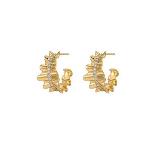 Boucles d'oreilles en laiton zircon cubique pavent, bijoux de mode & styles différents pour le choix & pavé de micro zircon & pour femme, plus de couleurs à choisir, Vendu par paire