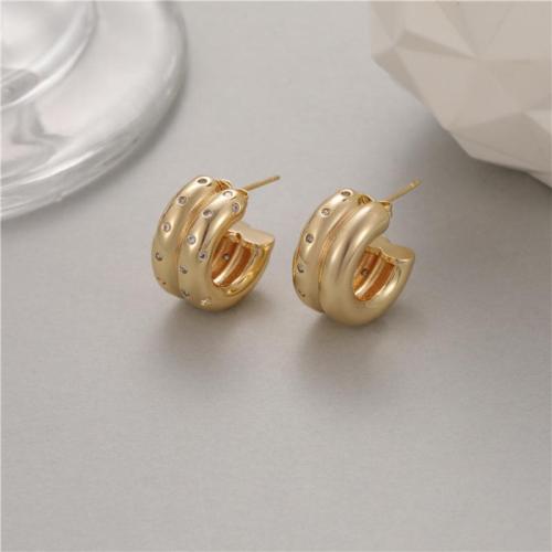 Boucles d'oreilles en laiton zircon cubique pavent, bijoux de mode & styles différents pour le choix & pavé de micro zircon & pour femme, Vendu par paire