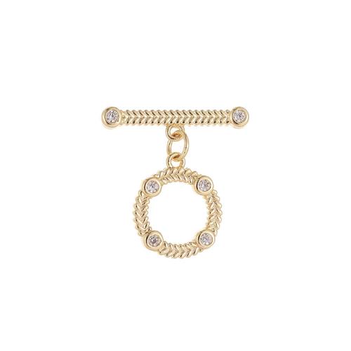 Brass Toggle Clasp, DIY & different styles for choice & micro pave cubic zirconia, Sold By PC