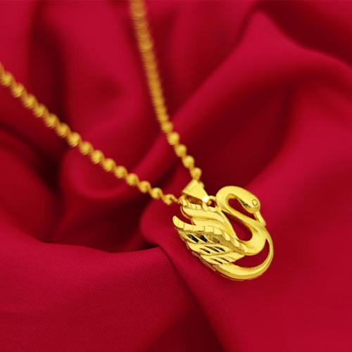 Brass Necklace, Swan, fashion jewelry & for woman, Length:Approx 45 cm, Sold By PC