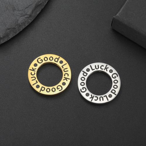 Stainless Steel Pendants, 304 Stainless Steel, Donut, Vacuum Ion Plating, DIY, more colors for choice, 25x25mm, Sold By PC