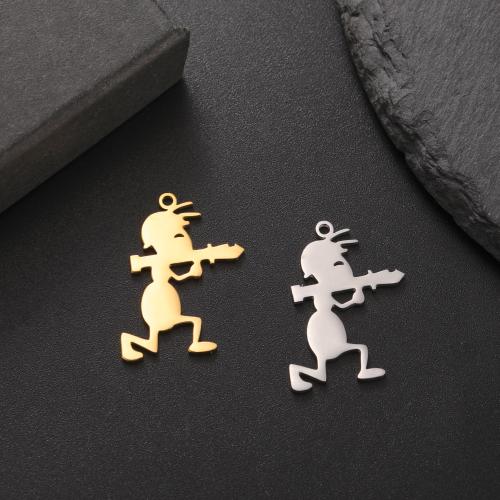 Stainless Steel Animal Pendants, 304 Stainless Steel, Ant shape, Vacuum Ion Plating, DIY, more colors for choice, 21x27mm, Sold By PC