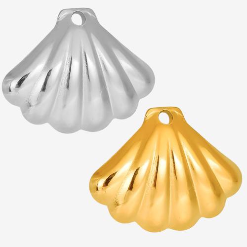 Stainless Steel Pendants, 304 Stainless Steel, Shell, Vacuum Ion Plating, DIY, more colors for choice, 21x17mm, Sold By PC