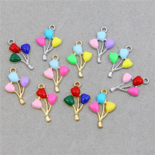 Tibetan Style Enamel Pendants, Balloon, plated, DIY, more colors for choice, nickel, lead & cadmium free, 22.70x14.70x2.70mm, 100PCs/Bag, Sold By Bag